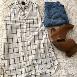 Ann Taylor Factory Window Pane Tunic - S